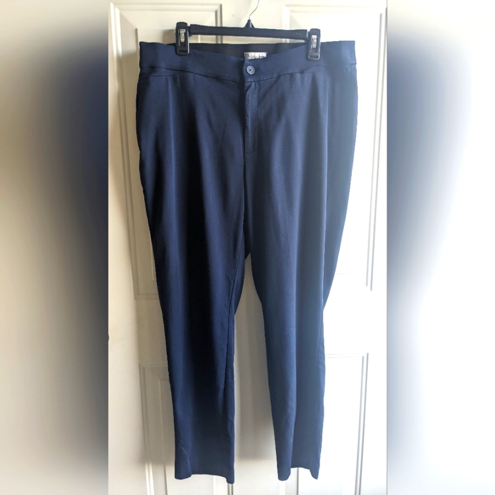 Catherine's Navy Blue Universal Dress Pants 18w Plus Women's Classic Comfortable